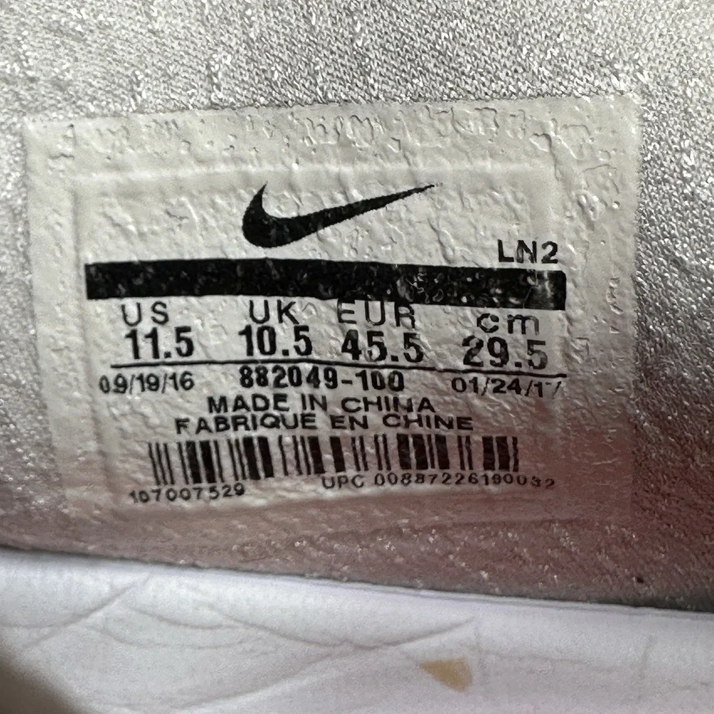 Nike Kobe A.D. NXT Mens Size 11.5 Basketball Shoes White / Black Mamba FastFit